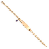 14 Ayar Altın Kaplama  Bebek ve Çocuk Göz Boncuk Nazarlı  İsim Gümüş Bilellik Künye - BPC00104 thumbnail 4