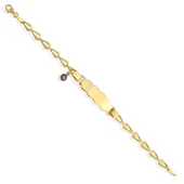 14 Ayar Altın Kaplama  Bebek ve Çocuk Göz Boncuk Nazarlı  İsim Gümüş Bilellik Künye - BPC00104 thumbnail 3