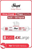 Sleepy Easy Clean Kiraz Çiçeği Mopa Uyumlu Yer Temizlik Havlusu 6X20 (120 Yaprak) thumbnail 1