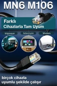 MN6 M106 25 Metre internet kablosu/CAT6 iki kat korumalı UTP 0,50MM/İç dış mekan/25M ethernet kablosu - 4