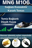 MN6 M106 25 Metre internet kablosu/CAT6 iki kat korumalı UTP 0,50MM/İç dış mekan/25M ethernet kablosu - 10