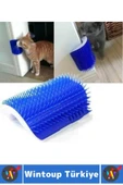 Ergonomik Sabitlenebilir Evcil Hayvan Kedi Masaj Rahatlama Etkili Zararsız Kedi Kaşınma Fırçası thumbnail 2