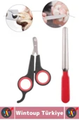 Dayanıklı Pet Kedi Köpek Sağlık Tırnak Bakım Evcil Hayvan Tırnak Makası Törpü Seti thumbnail 2