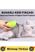 Evcil Hayvan Kedi Banyo Tüy Tarama Masaj Etkili Yumuşak Zararsız Çok Fonksiyonlu Buharlı Tarak thumbnail 3