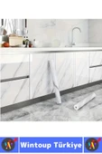 Kolay Temizlenir Isıya Dayanıklı Nem Kir Yağ Su Geçirmez Çok Şık Mermer Desenli Kaplama Kağıdı 5 Mtr thumbnail 4