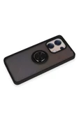 Xiaomi Redmi Note 13 4G Kılıf Montreal Yüzüklü Silikon Kapak - Siyah thumbnail 4