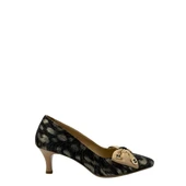 Albini 26106404 Baskılı Hakiki Deri Kadın Stiletto Ayakkabı - 1