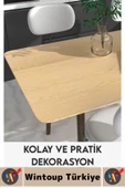 Kolay Temizlenir Su Yağ Neme Dayanıklı Şık Ahşap Görünümlü Kendinden Yapışkanlı Kaplama Kağıdı 5 Mtr thumbnail 4