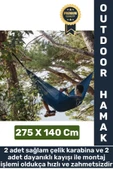 Dayanıklı Kamp Piknik Outdoor 200 Kg Kapasiteli Hızlı Kuruyan Tek Çift Kişilik Taşıma Çantalı Hamak - 1