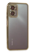 Xiaomi Redmi Note 11E Kılıf Lensli Silikon - Gold thumbnail 1