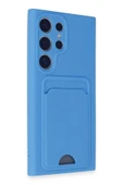 Samsung Galaxy S24 Ultra Kılıf Kelvin Kartvizitli Silikon - Mavi thumbnail 2
