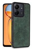 Xiaomi Redmi 13C Kılıf Aras Deri Kapak - Koyu Yeşil thumbnail 2