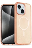 iPhone 15 Plus Kılıf Glow Magsafe Kapak - Turuncu thumbnail 1