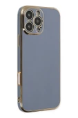 iPhone 16 Pro Kılıf Volet Silikon - Mavi thumbnail 1