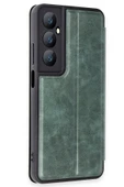 Realme C65 Kılıf Flip Cover - Koyu Yeşil thumbnail 2