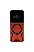 Xiaomi Poco C61 Kılıf Joy Lens Standlı Kapak - Kırmızı thumbnail 1