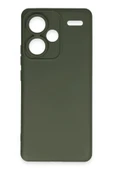 Xiaomi Redmi Note 13 Pro Plus Kılıf Nano içi Kadife Silikon - Koyu Yeşil thumbnail 2