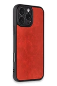 iPhone 16 Pro Max Kılıf Aras Deri Kapak - Kırmızı thumbnail 3