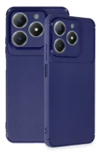 Realme C61 Kılıf Auto Focus Karbon Kapak - Lacivert thumbnail 3