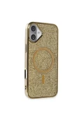 iPhone 16 Kılıf Diamond Magsafe Kapak - Gold thumbnail 2