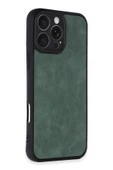 iPhone 16 Pro Max Kılıf Aras Deri Kapak - Koyu Yeşil thumbnail 2