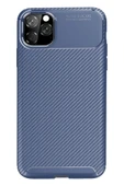 iPhone 11 Pro Max Kılıf Auto Focus Karbon Kapak - Lacivert thumbnail 3