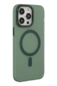iPhone 14 Pro Kılıf Lodos Magneticsafe Mat Kapak - Köknar Yeşili thumbnail 2