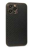 iPhone 13 Pro Max Kılıf Coco Karbon Silikon - Siyah thumbnail 2