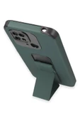 Xiaomi Redmi 10C Kılıf Mega Standlı Silikon - Yeşil thumbnail 4