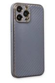 iPhone 13 Pro Max Kılıf Coco Karbon Silikon - Gri thumbnail 2