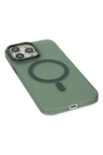 iPhone 14 Pro Kılıf Lodos Magneticsafe Mat Kapak - Köknar Yeşili thumbnail 4
