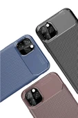 iPhone 11 Pro Max Kılıf Auto Focus Karbon Kapak - Lacivert thumbnail 4