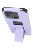 Xiaomi Redmi 10C Kılıf Mega Standlı Silikon - Lila thumbnail 4