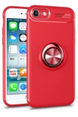 iPhone 7 Kılıf Range Yüzüklü Silikon - Kırmızı thumbnail 1