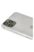 iPhone 11 Pro Max Pers Alüminyum Kamera Lens - Yeşil thumbnail 2