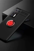 Huawei P40 Kılıf Range Yüzüklü Silikon - Siyah-Kırmızı thumbnail 4