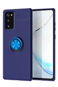 Samsung Galaxy Note 20 Kılıf Range Yüzüklü Silikon - Mavi thumbnail 1