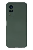 Vivo Y53S Kılıf Nano içi Kadife Silikon - Koyu Yeşil thumbnail 1