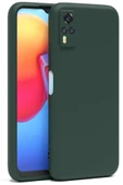Vivo Y53S Kılıf Nano içi Kadife Silikon - Koyu Yeşil thumbnail 3