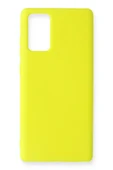 Samsung Galaxy Note 20 Kılıf Nano içi Kadife Silikon - Sarı thumbnail 1