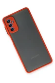Samsung Galaxy M52 5G Kılıf Montreal Silikon Kapak - Kırmızı thumbnail 3