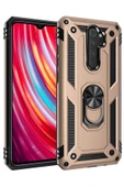 Xiaomi Redmi Note 8 Pro Kılıf Sofya Yüzüklü Silikon Kapak - Gold - 1