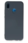 Huawei P20 Lite Kılıf Nano içi Kadife Silikon - Gri thumbnail 1