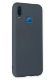 Huawei P20 Lite Kılıf Nano içi Kadife Silikon - Gri thumbnail 2