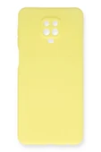 Xiaomi Redmi Note 9 Pro Kılıf Nano içi Kadife Silikon - Sarı thumbnail 1
