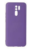 Xiaomi Redmi 9 Kılıf Nano içi Kadife Silikon - Mor thumbnail 1
