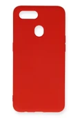 Oppo A12 Kılıf Nano içi Kadife Silikon - Kırmızı thumbnail 1