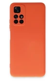 Xiaomi Redmi Note 11T Kılıf Nano içi Kadife Silikon - Turuncu thumbnail 1