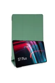 Samsung Galaxy T970 Tab S7 Plus 12.4 Kılıf Tablet Smart Kılıf - Koyu Yeşil thumbnail 1