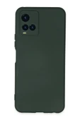 Vivo Y21S Kılıf Nano içi Kadife Silikon - Koyu Yeşil thumbnail 1